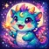 Brightly colored cartoon animal avatar featuring a playful and friendly fox with a big smiling face and exaggerated ears in a