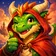Colorful cartoon lion character with a friendly expression, suitable for profile image.